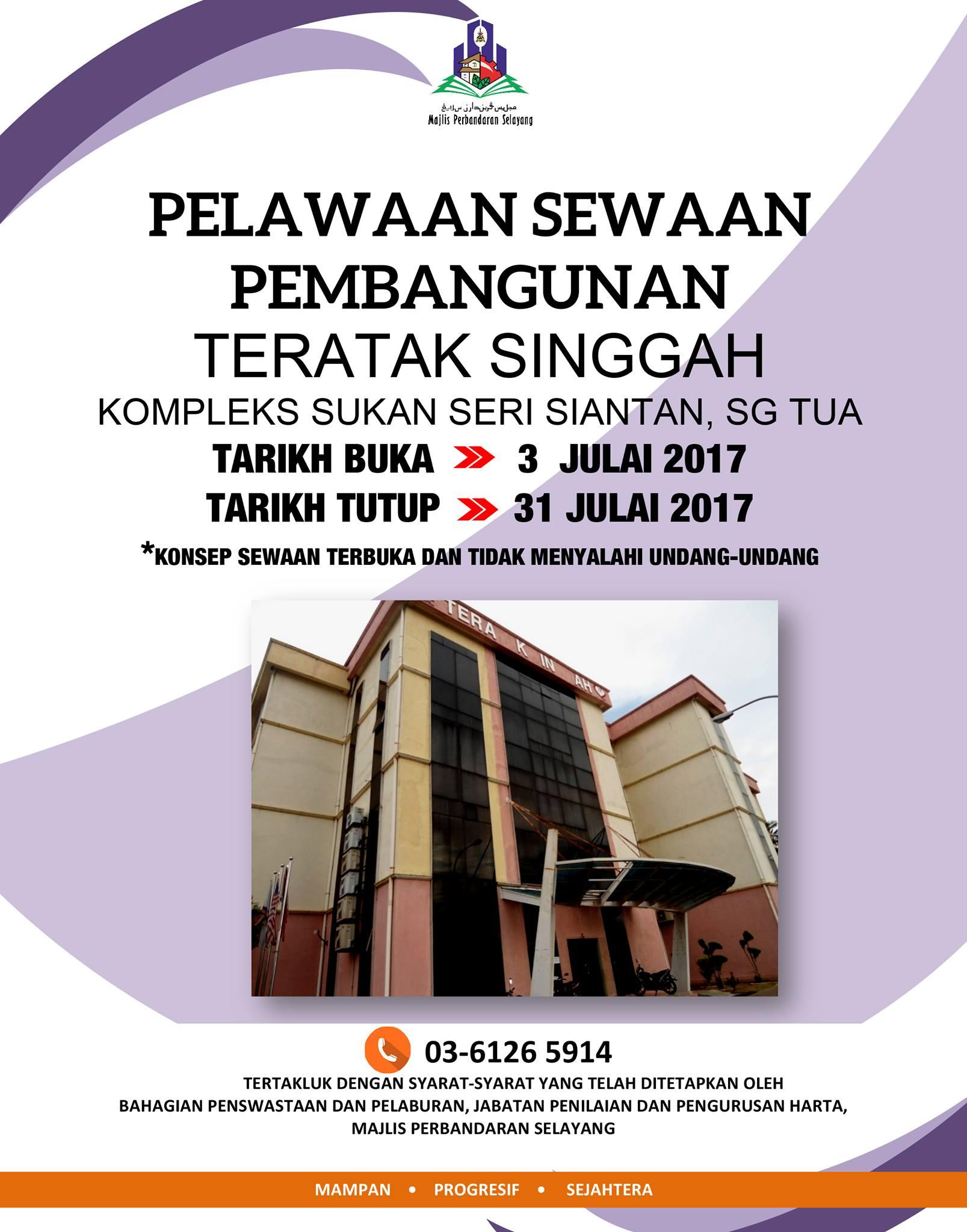 Tawaran Sewaan Pembangunan Teratak Singgah  Portal Rasmi 