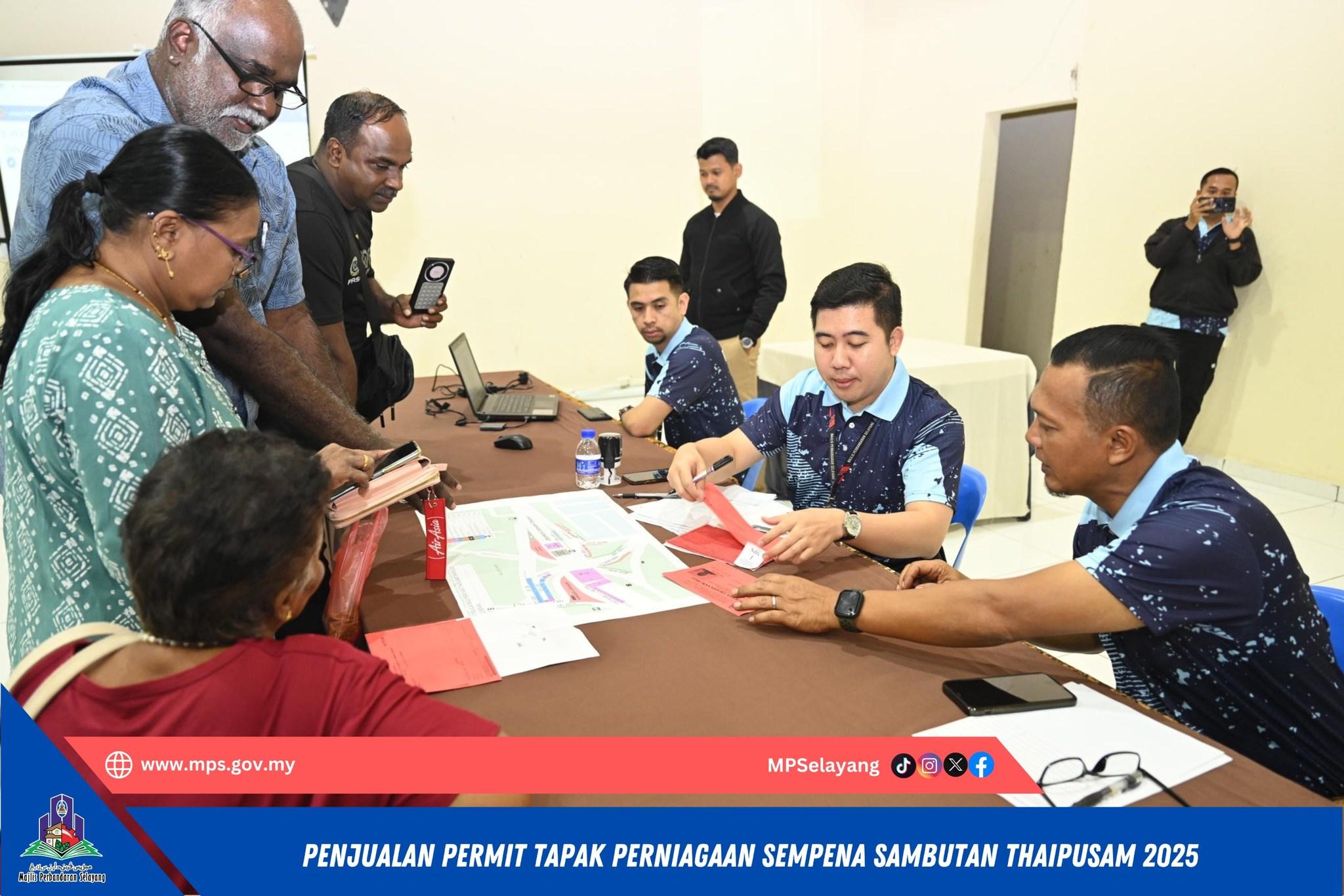 PENJUALAN PERMIT TAPAK PERNIAGAAN SEMPENA SAMBUTAN THAIPUSAM 2025