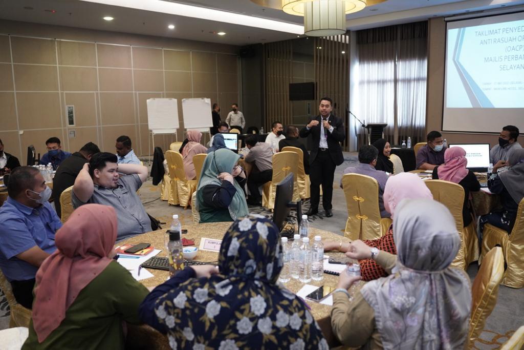 Bengkel Penyediaan Pelan Anti Rasuah Organisasi (OACP) Majlis Perbandaran Selayang 2022