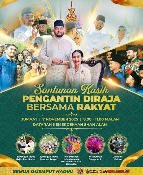 Poster Majlis Santunan Kasih Pengantin Diraja Bersama Rakyat Poster Majlis Santunan Kasih Pengantin Diraja Bersama Rakyat