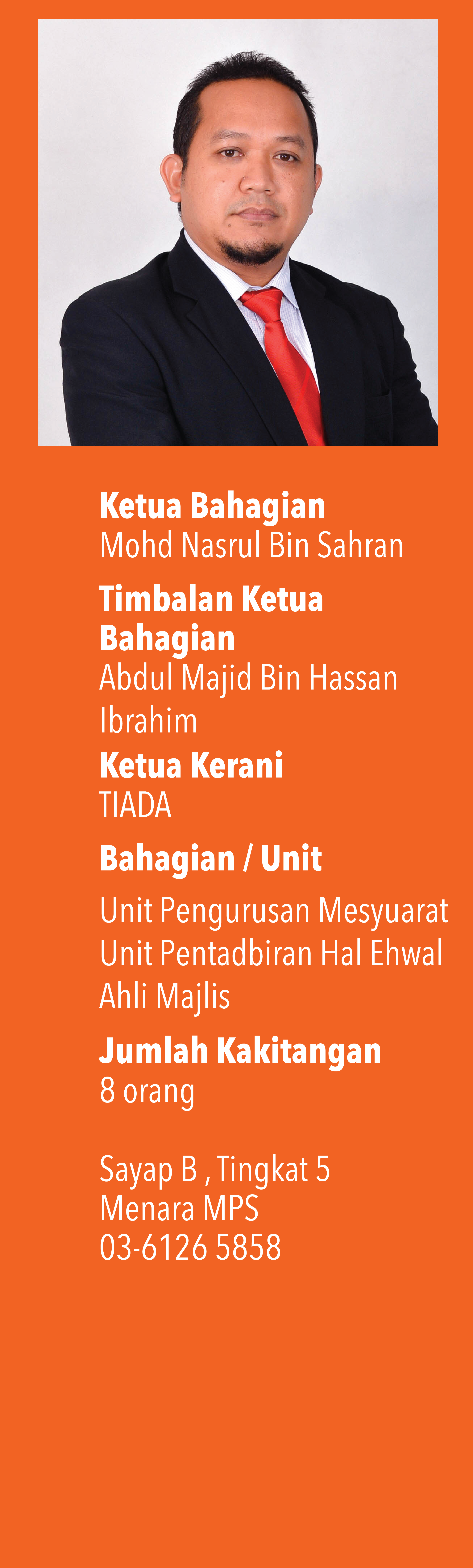 Sidepanel Pengarah Bahagian Urusetia 032023