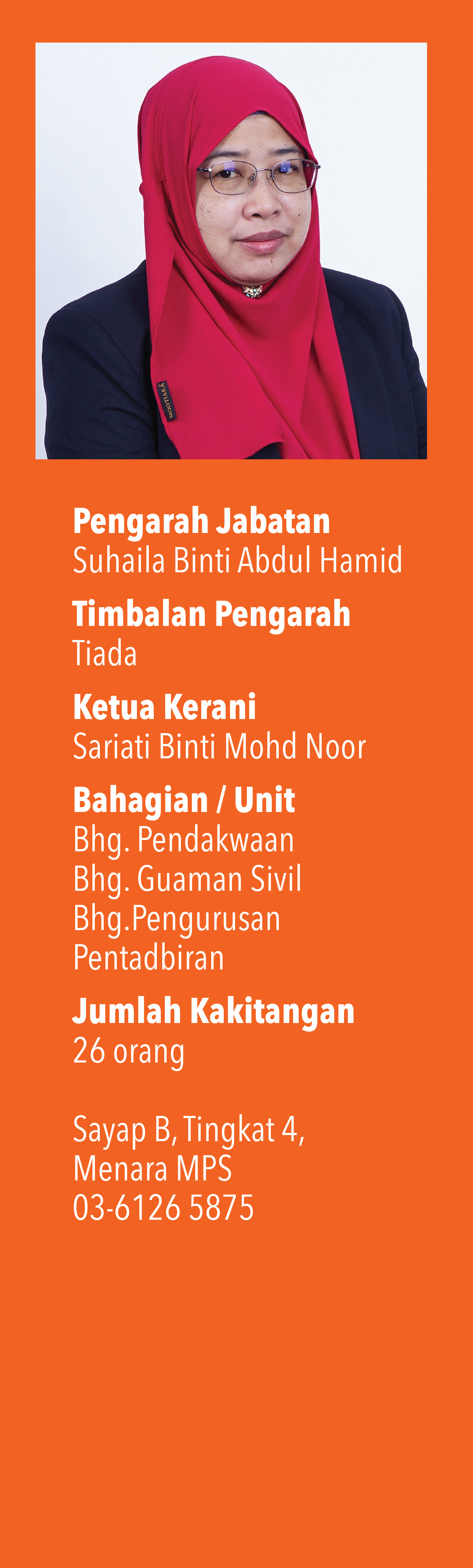 Sidepanel Pengarah Jabatan Perundangan