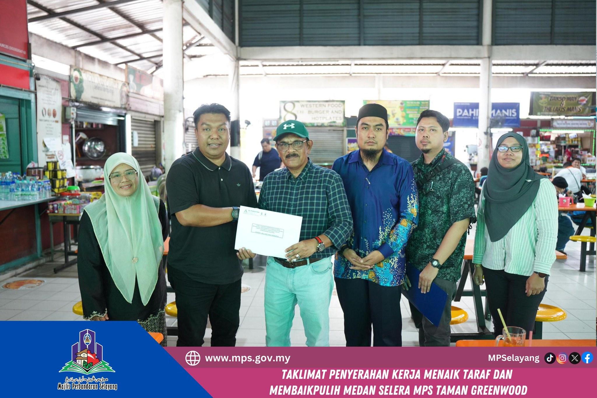 TAKLIMAT PENYERAHAN KERJA MENAIKTARAF & MEMBAIKPULIH MEDAN SELERA MPS TAMAN GREENWOOD