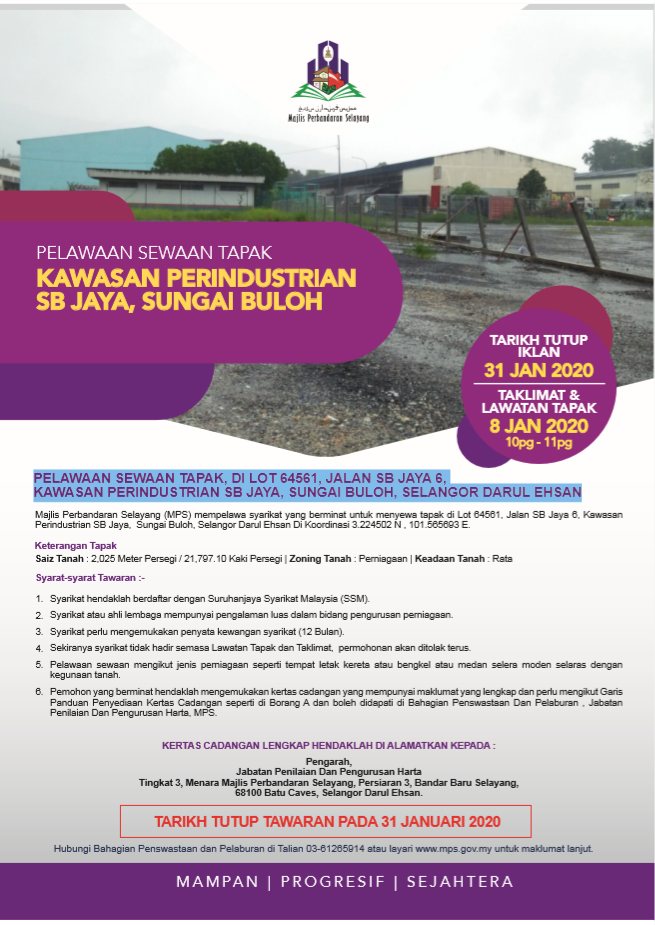 PELAWAAN SEWAAN TAPAK, DI LOT 64561, JALAN SB JAYA 6 PELAWAAN SEWAAN TAPAK, DI LOT 64561, JALAN SB JAYA 6
